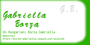 gabriella borza business card